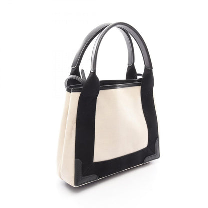 Balenciaga Handbag Navy Hippo XS 390346 Natural/black Canvas Leather Navy Hippo