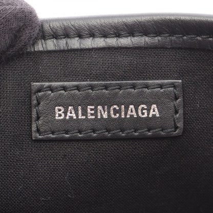 Balenciaga Handbag Navy Hippo XS 390346 Natural/black Canvas Leather Navy Hippo