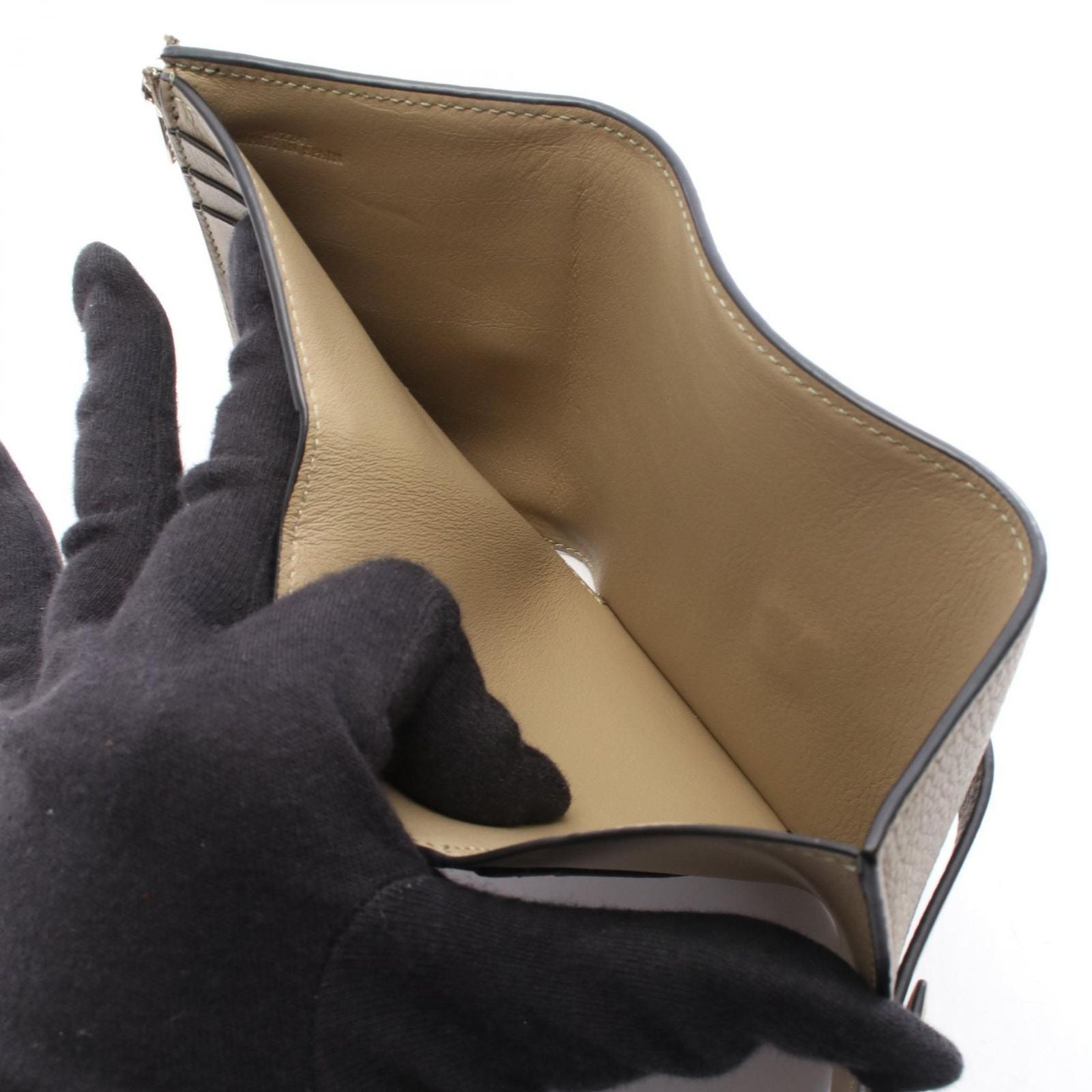 Loewe Trifold Wallet Trifold Wallet Olive Leather Trifold Wallet Ladies a