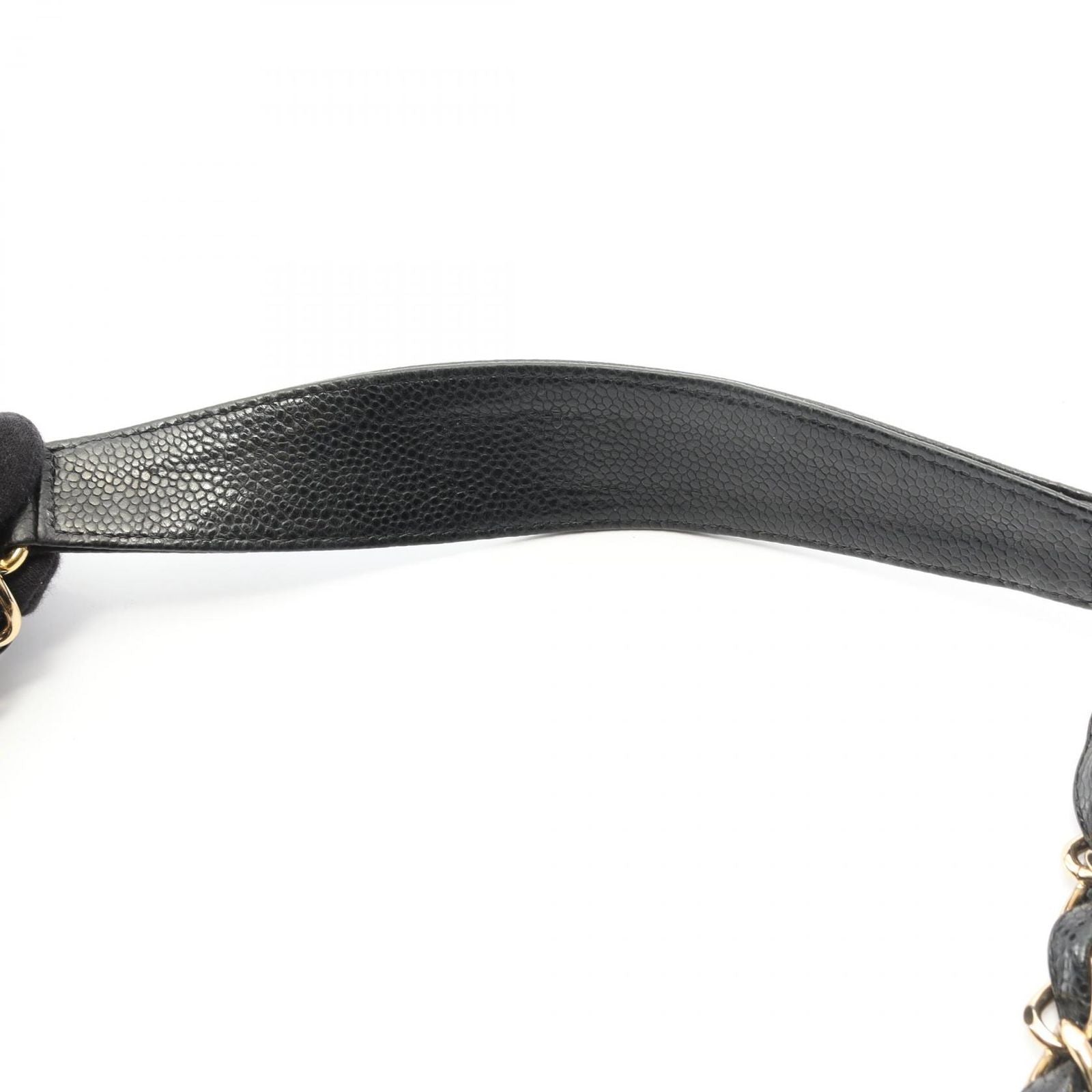 Chanel Shoulder Bag Matelasse Black Caviar Skin (grained Calf) Matelasse Chain