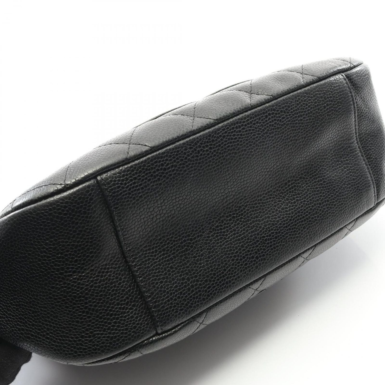 Chanel Shoulder Bag Matelasse Black Caviar Skin (grained Calf) Matelasse Chain