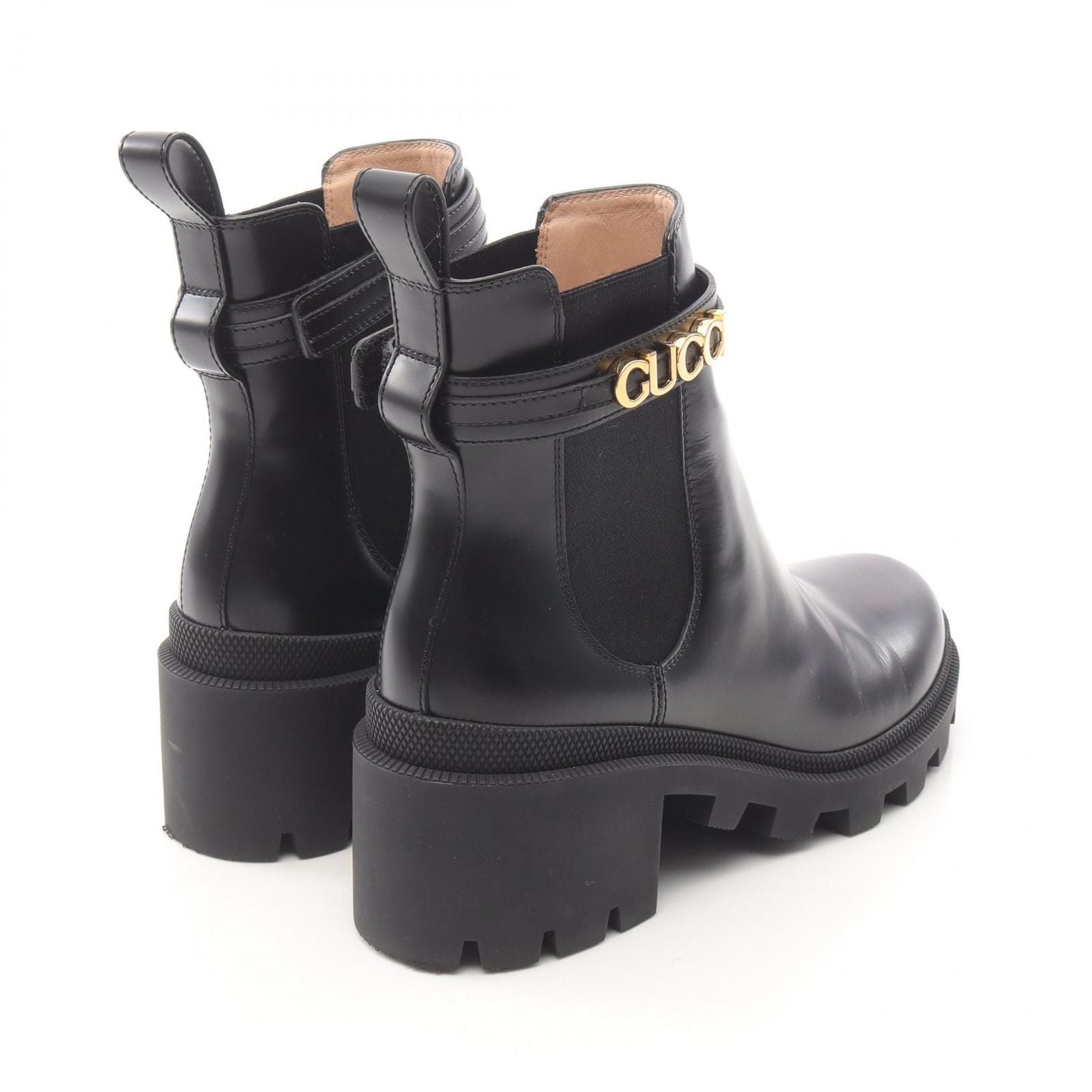 Gucci Boots Mid Heel Boots Leather Boots Women's a