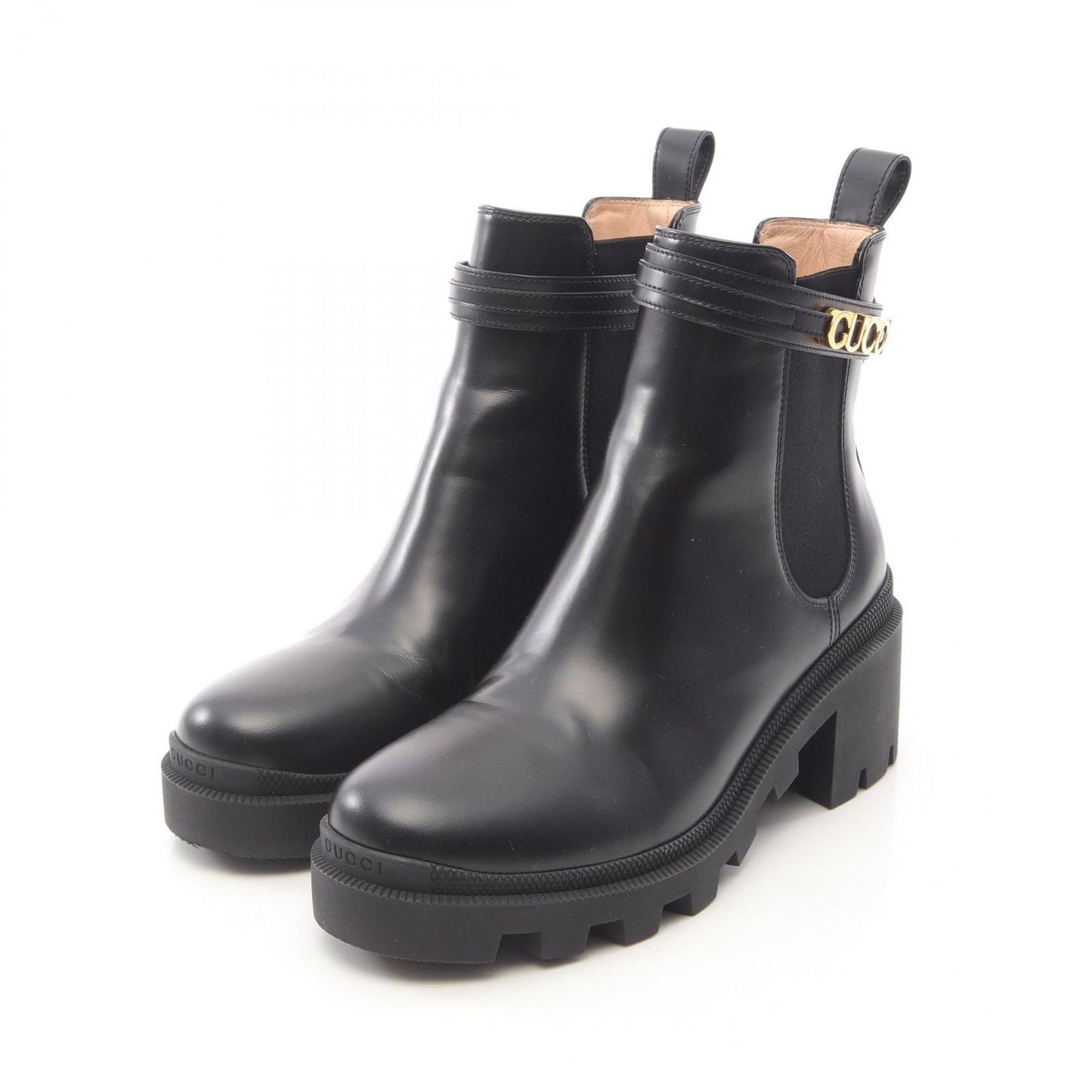 Gucci Boots Mid Heel Boots Leather Boots Women's a