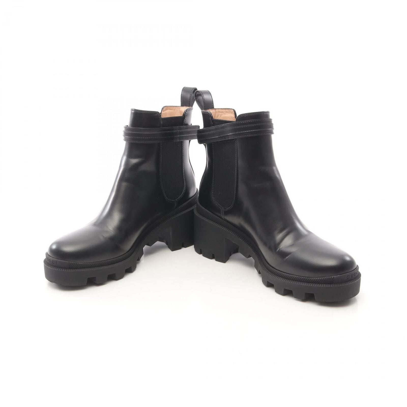 Gucci Boots Mid Heel Boots Leather Boots Women's a