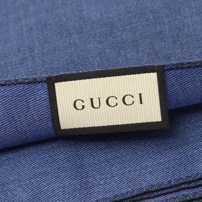 Gucci Stole Gg Pattern 1659043g6464269 Navy Wool Silk Stole Unisex New