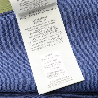 Gucci Stole Gg Pattern 1659043g6464269 Navy Wool Silk Stole Unisex New