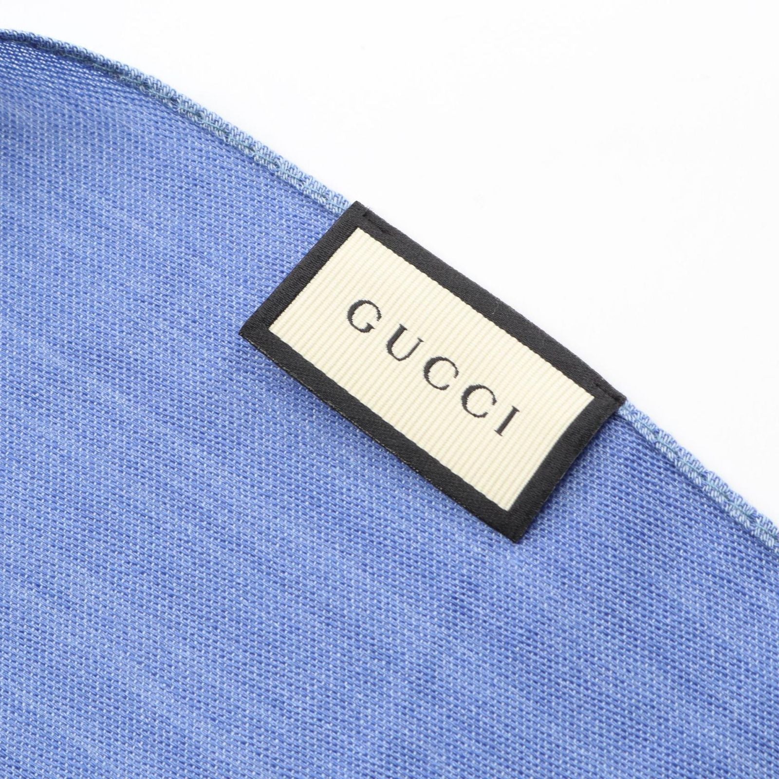 Gucci Stole Gg Pattern 1659043g6464769 Light Blue Wool Silk Stole Unisex New