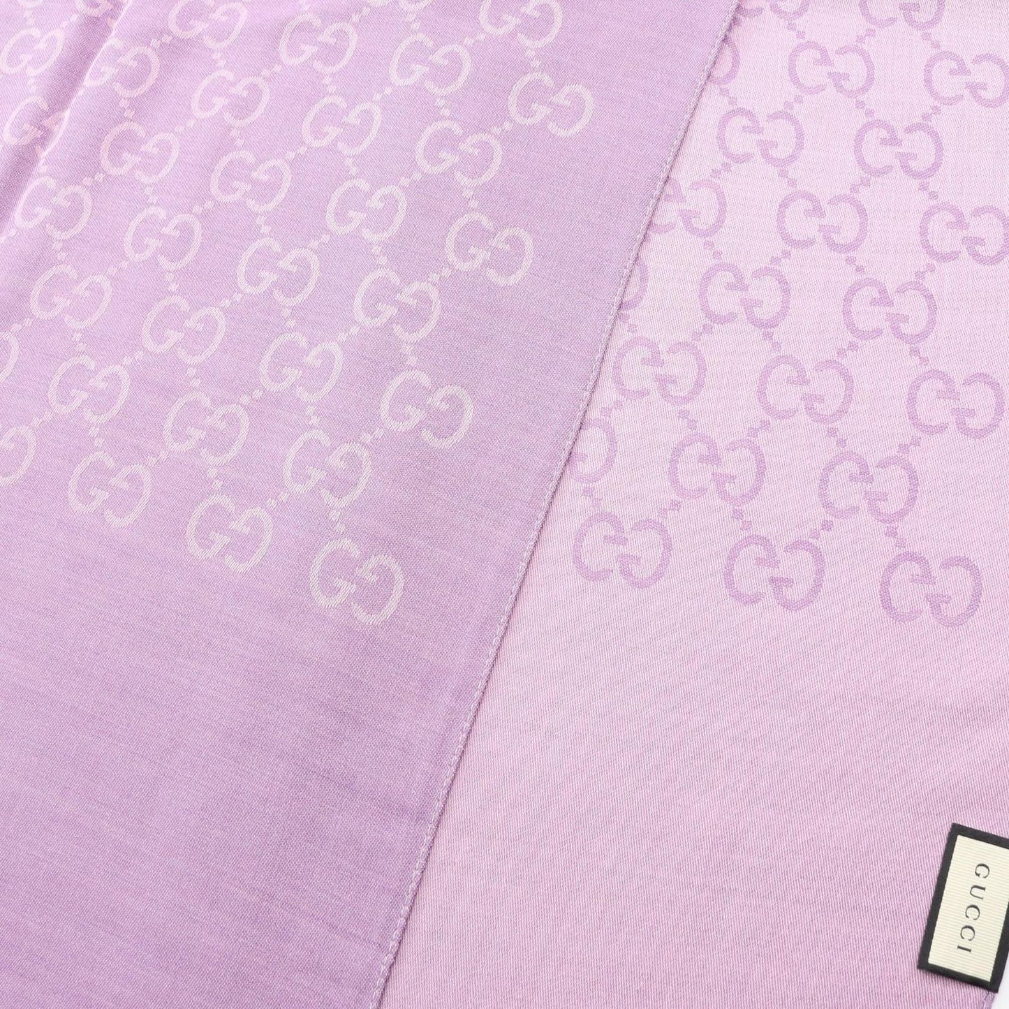 Gucci Stole Gg Pattern 1659043g6465372 Purple Wool Silk Stole Unisex New