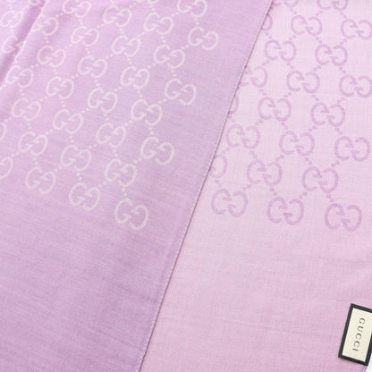 Gucci Stole Gg Pattern 1659043g6465372 Purple Wool Silk Stole Unisex New