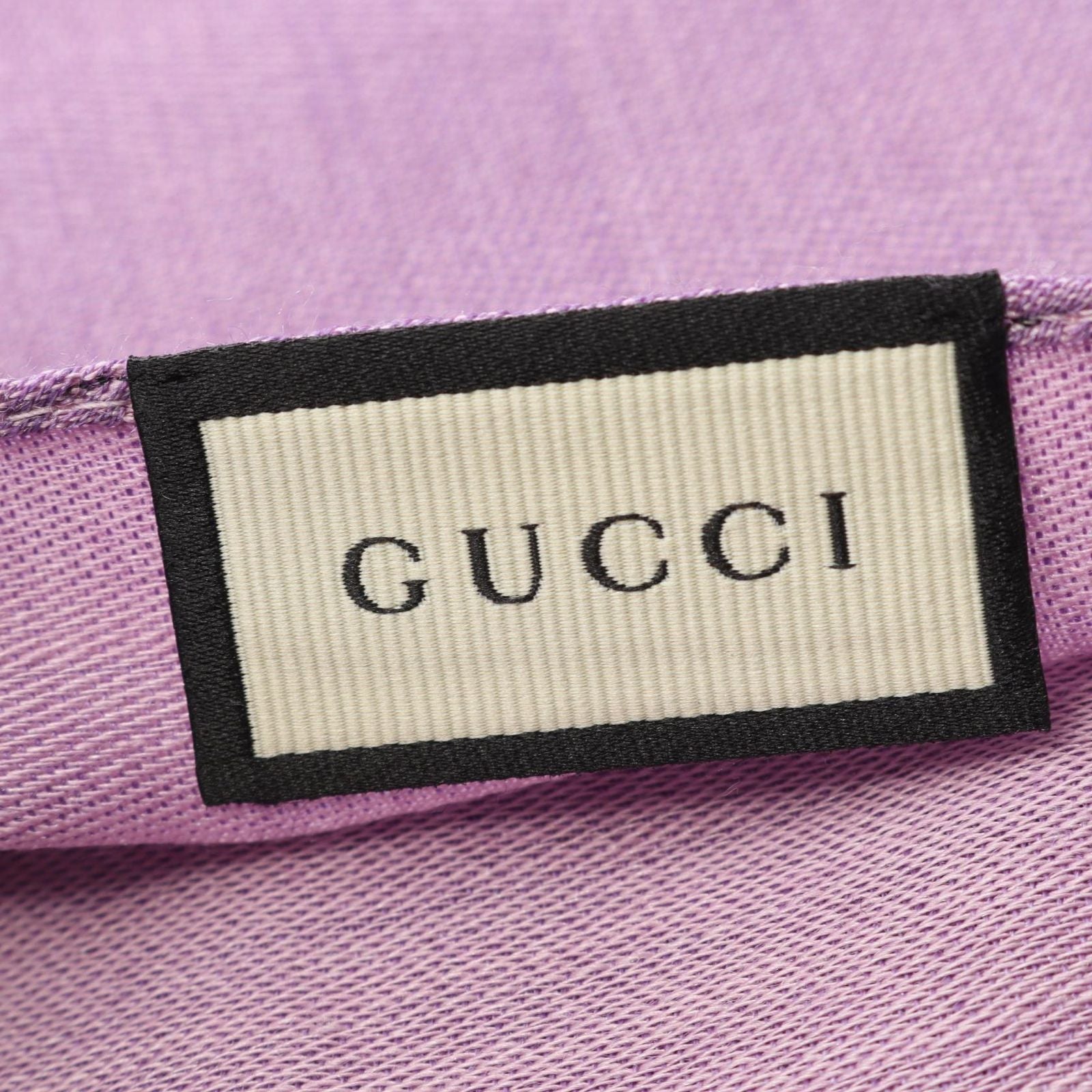Gucci Stole Gg Pattern 1659043g6465372 Purple Wool Silk Stole Unisex New