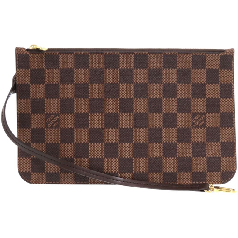 Louis Vuitton Neverfull Pouch MM GM Damier Canvas Damier Three Pouch LV 2187
