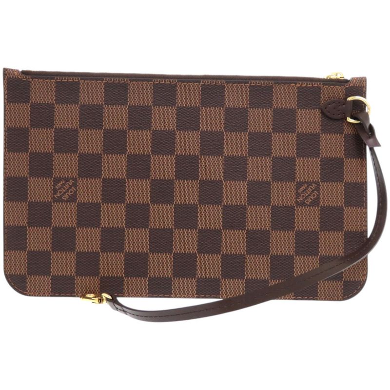 Louis Vuitton Neverfull Pouch MM GM Damier Canvas Damier Three Pouch LV 2187