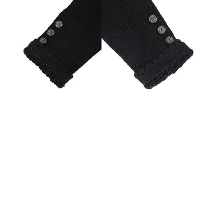 Chanel Tweed Short P71896v63586 Cotton Silk Polyamide Black Tailored Jacket