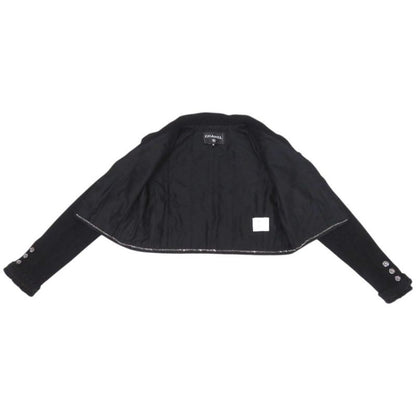 Chanel Tweed Short P71896v63586 Cotton Silk Polyamide Black Tailored Jacket