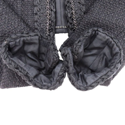 Chanel Tweed Short P71896v63586 Cotton Silk Polyamide Black Tailored Jacket