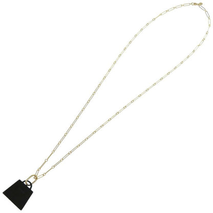 Hermes Kelly Amulet Maroquinier Kelly Buffalo Horn GP Black Necklace 1891 Hermes