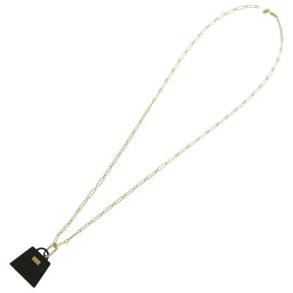 Hermes Kelly Amulet Maroquinier Kelly Buffalo Horn GP Black Necklace 1891 Hermes