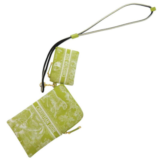 Christian Dior Multifunction Travel Shoulder Bag 47-Ma-0244 Nylon Yellow Green