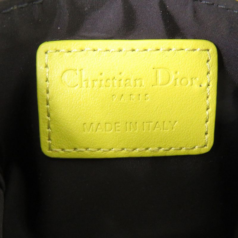 Christian Dior Multifunction Travel Shoulder Bag 47-Ma-0244 Nylon Yellow Green