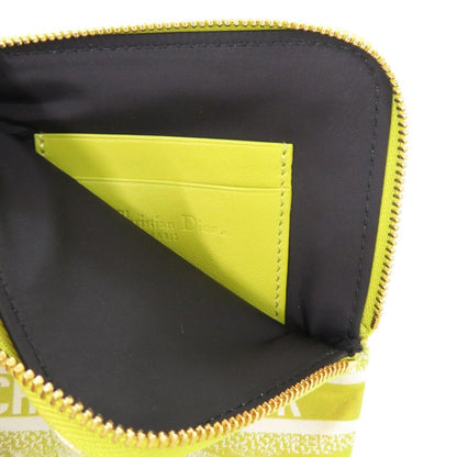 Christian Dior Multifunction Travel Shoulder Bag 47-Ma-0244 Nylon Yellow Green