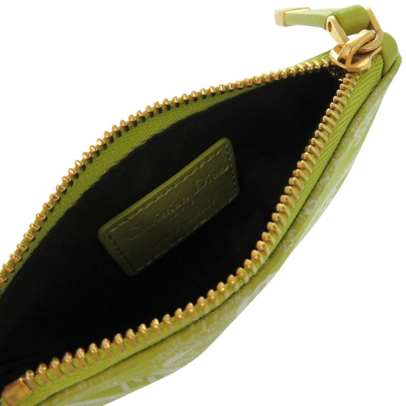 Christian Dior Multifunction Travel Shoulder Bag 47-Ma-0244 Nylon Yellow Green