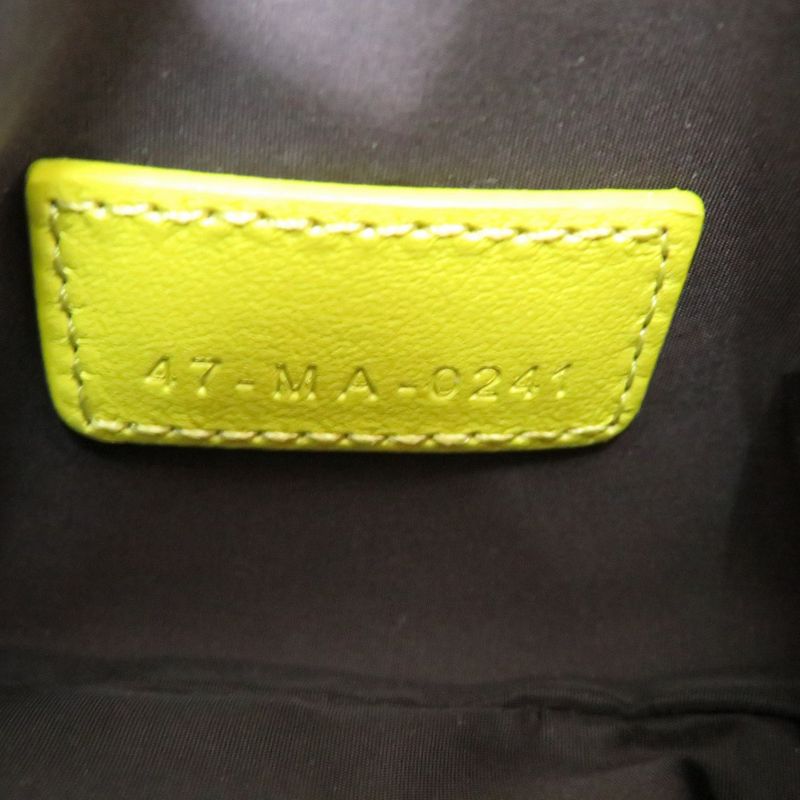 Christian Dior Multifunction Travel Shoulder Bag 47-Ma-0244 Nylon Yellow Green
