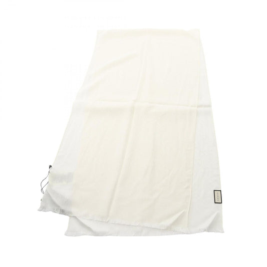 Gucci Stole Gg Pattern 1659043g6469000 White Wool Silk Stole Unisex New