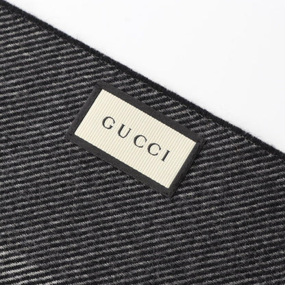 Gucci Muffler 3875744g2001361 Gray Wool Muffler Unisex New
