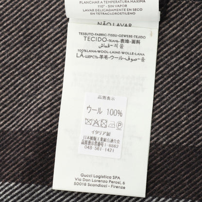 Gucci Muffler 3875744g2002764 Brown Wool Muffler Unisex New