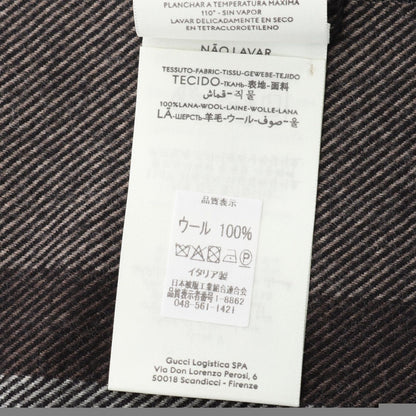 Gucci Muffler 3875744g2002764 Brown Wool Muffler Unisex New