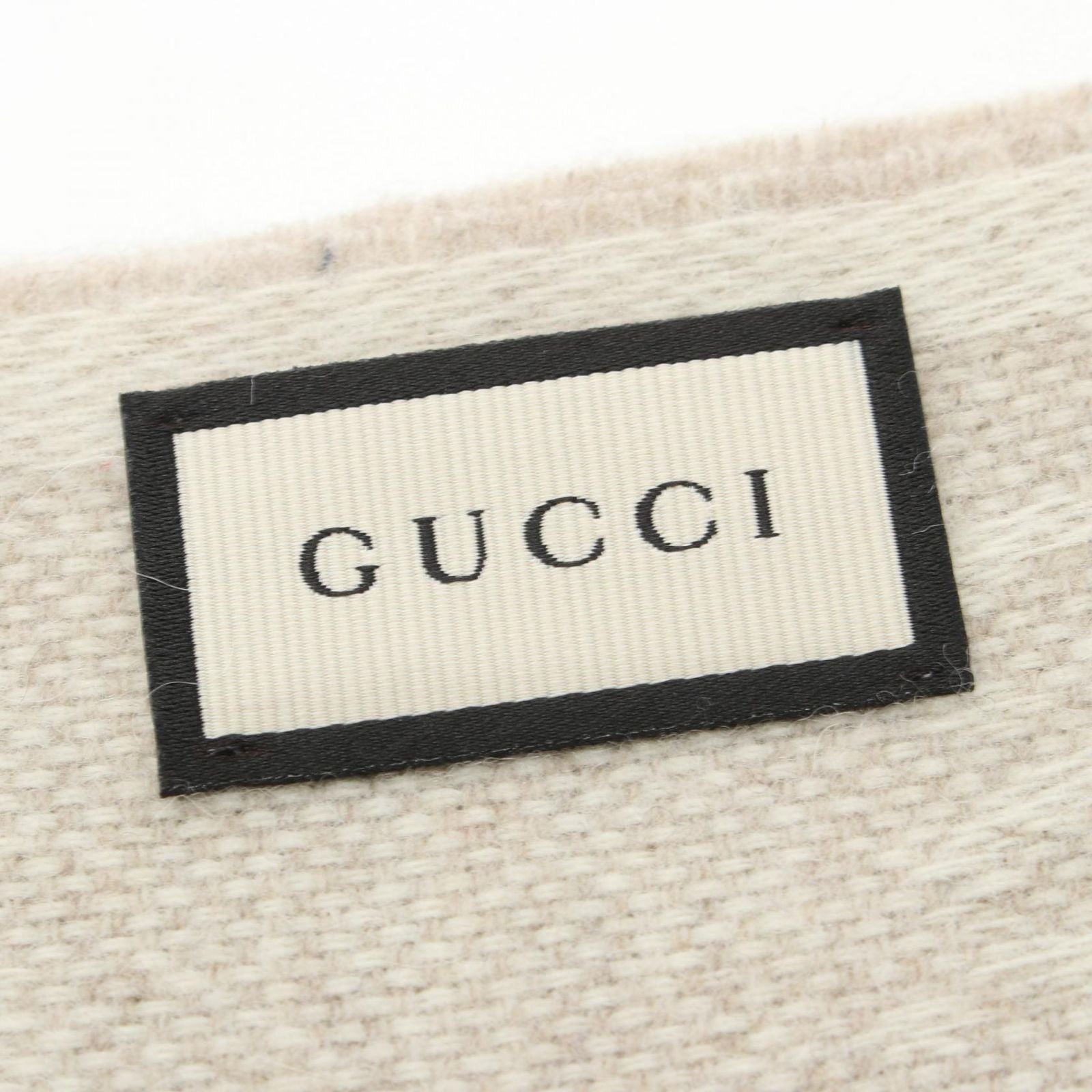 Gucci Muffler Gg Pattern 5706033g2009568 White Wool Muffler Unisex New