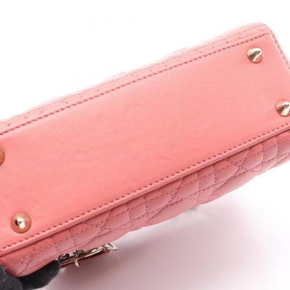 Dior Handbag Lady Dior My Abcdior Lady Dior Small 18-Ma-1129 Dark Pink Leather
