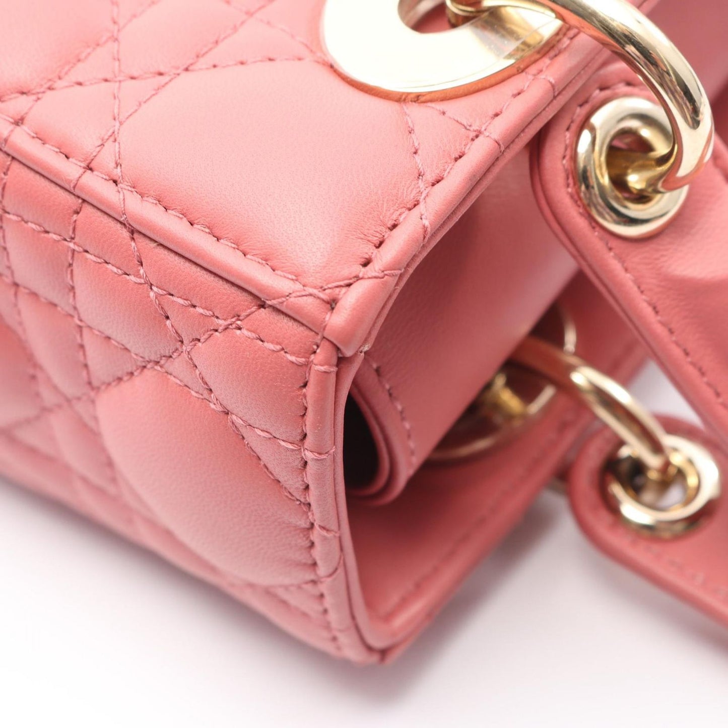 Dior Handbag Lady Dior My Abcdior Lady Dior Small 18-Ma-1129 Dark Pink Leather