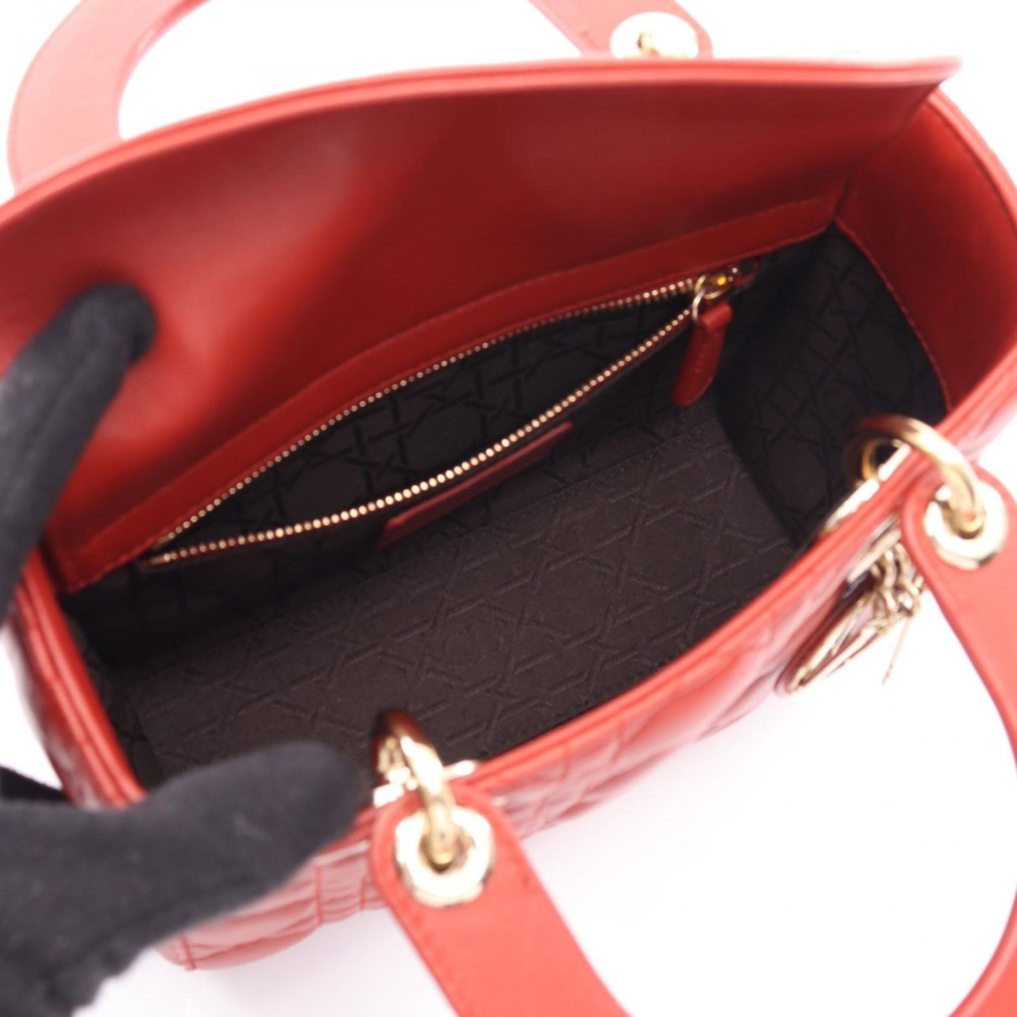 Dior Handbag Lady Dior My Abcdior Lady Dior Small Cannage 29-Ma-1107 Red