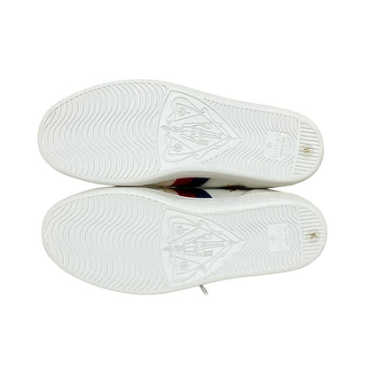 Gucci Sneakers 34 Women's Ace Be Star 498205 Ivory X Gold X Multi Insole