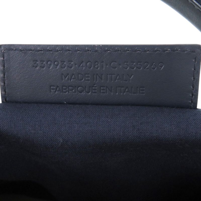 Balenciaga Navy Cabas S 339933 4081 C 535269 Canvas Leather Natural Navy