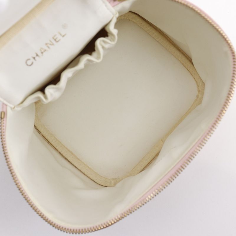 Chanel Cocomark Vanity A01998 Caviar Skin Pink Ladies Pouch