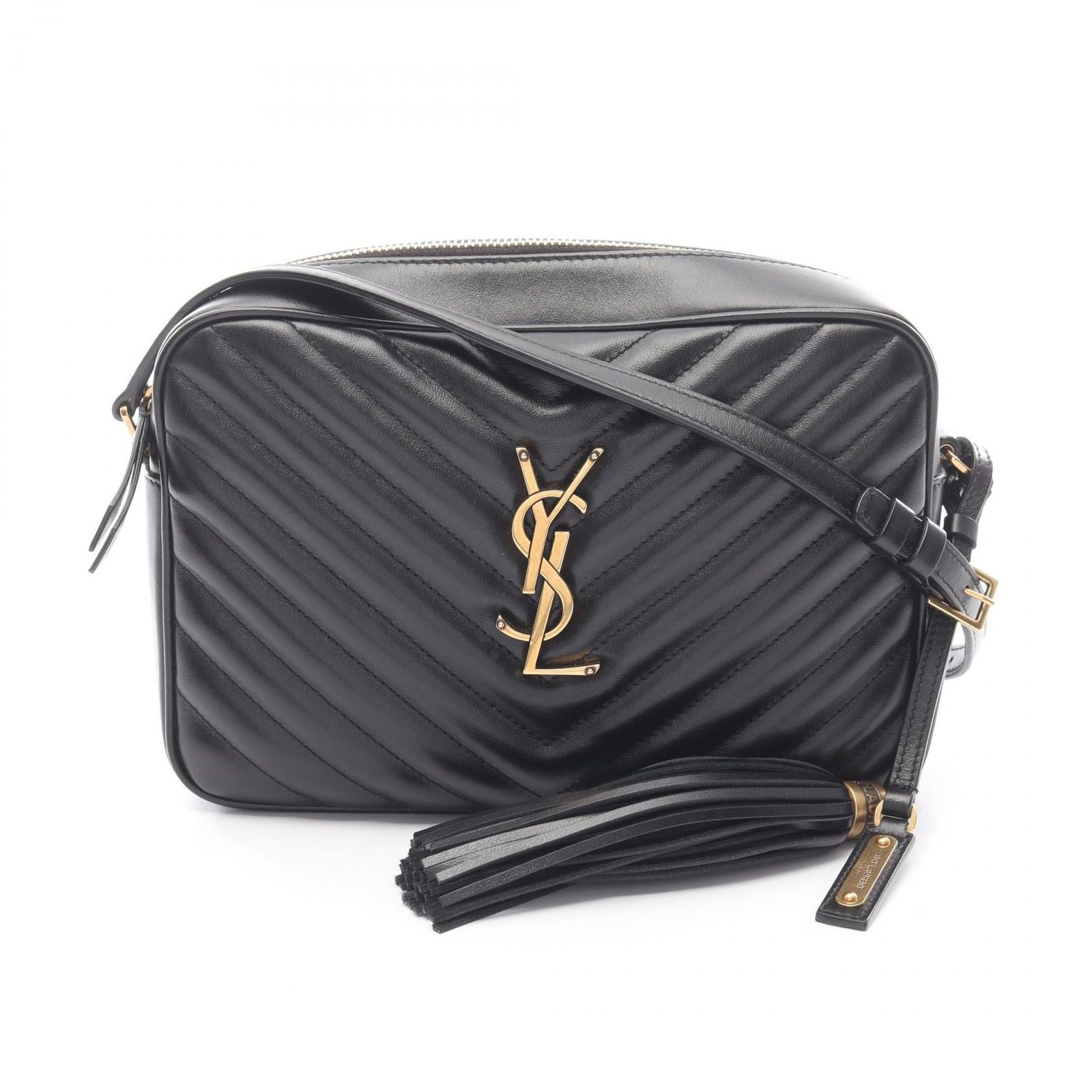 Saint Laurent Paris Saint Laurent Paris Shoulder Bag Lou Monogram 574494 Black