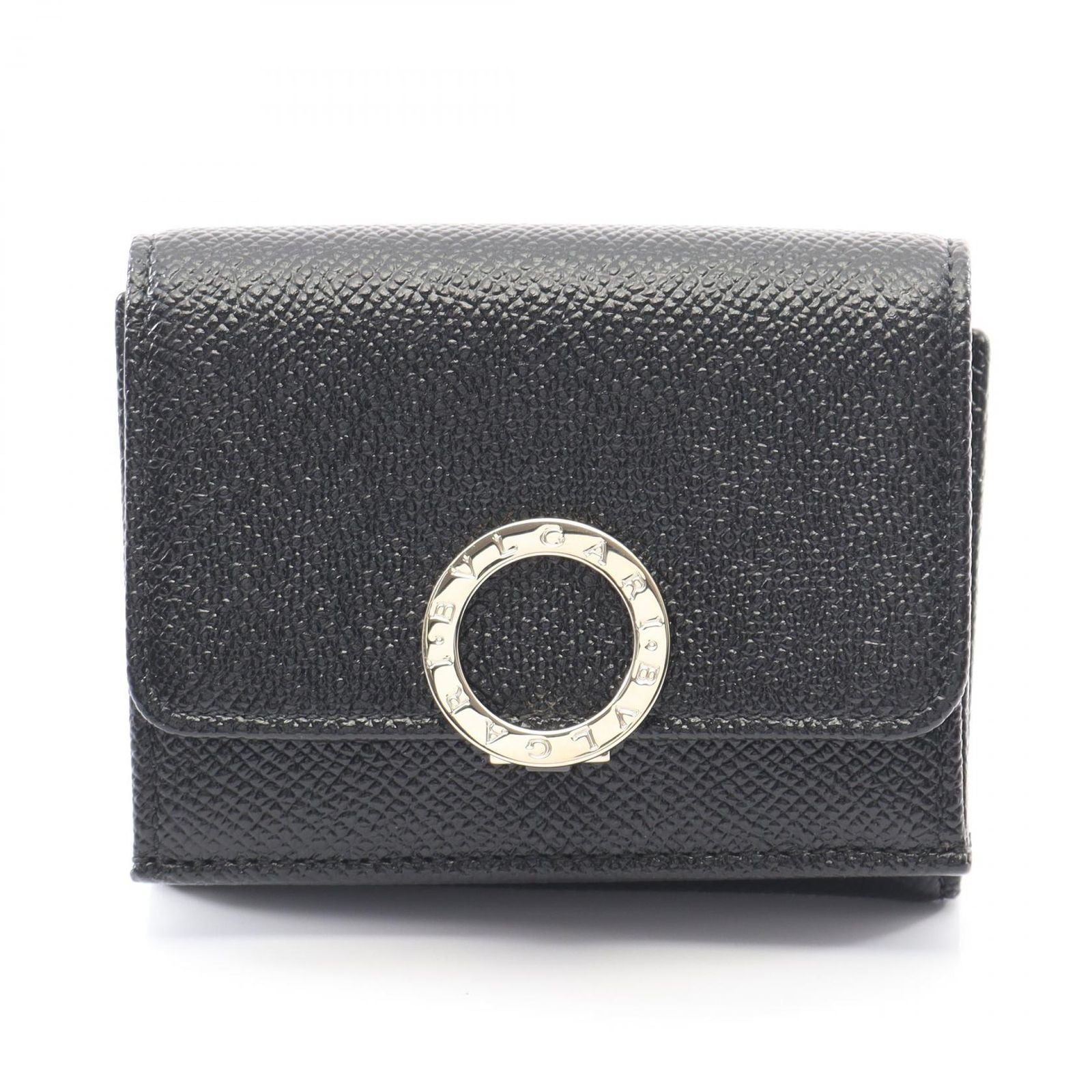 Bulgari Bvlgari Trifold Wallet Bvlgari 288648 Black Leather Trifold