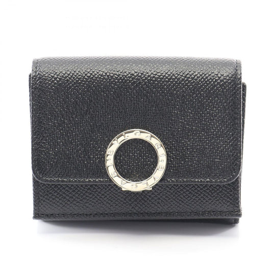 Bulgari Bvlgari Trifold Wallet Bvlgari 288648 Black Leather Trifold