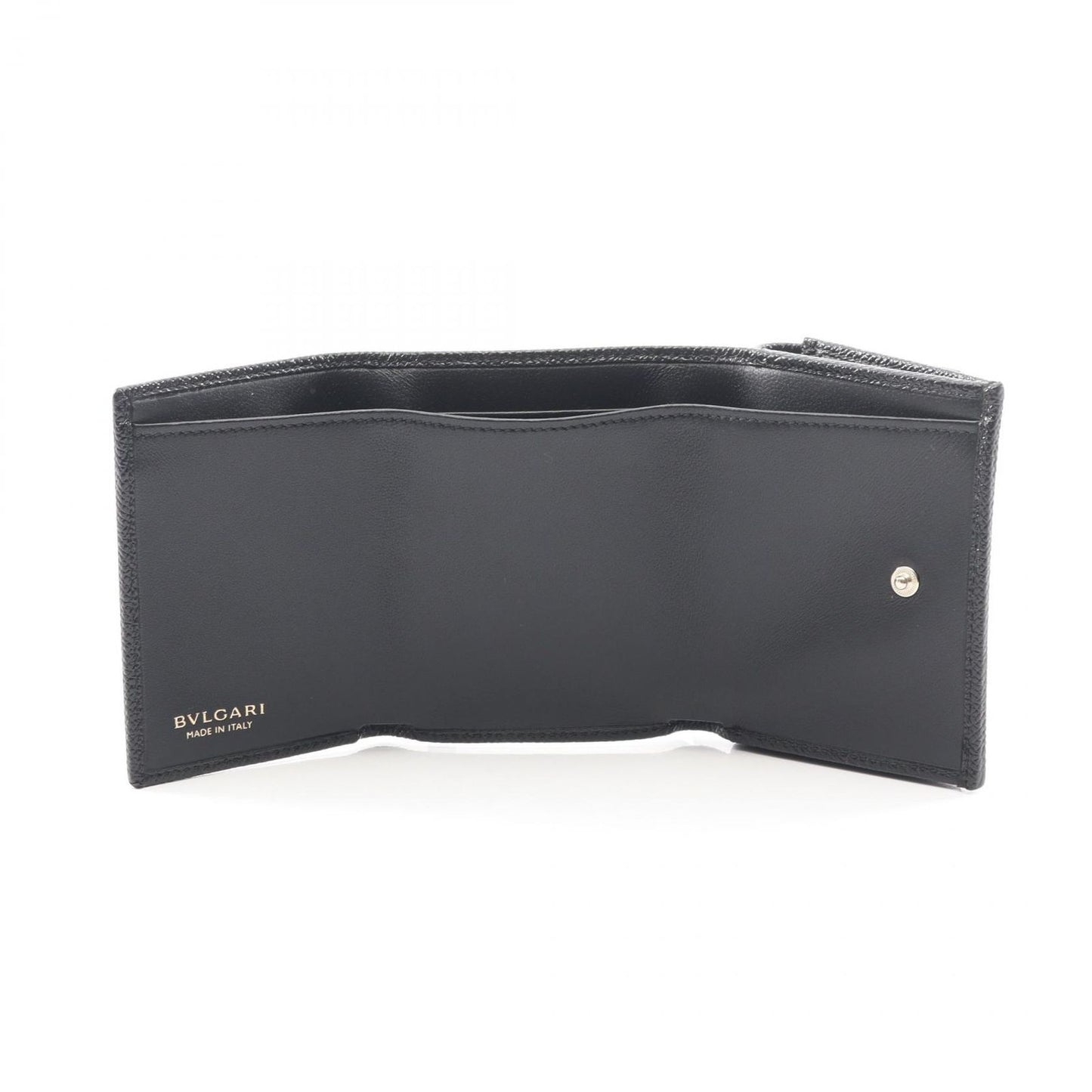 Bulgari Bvlgari Trifold Wallet Bvlgari 288648 Black Leather Trifold