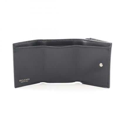 Bulgari Bvlgari Trifold Wallet Bvlgari 288648 Black Leather Trifold