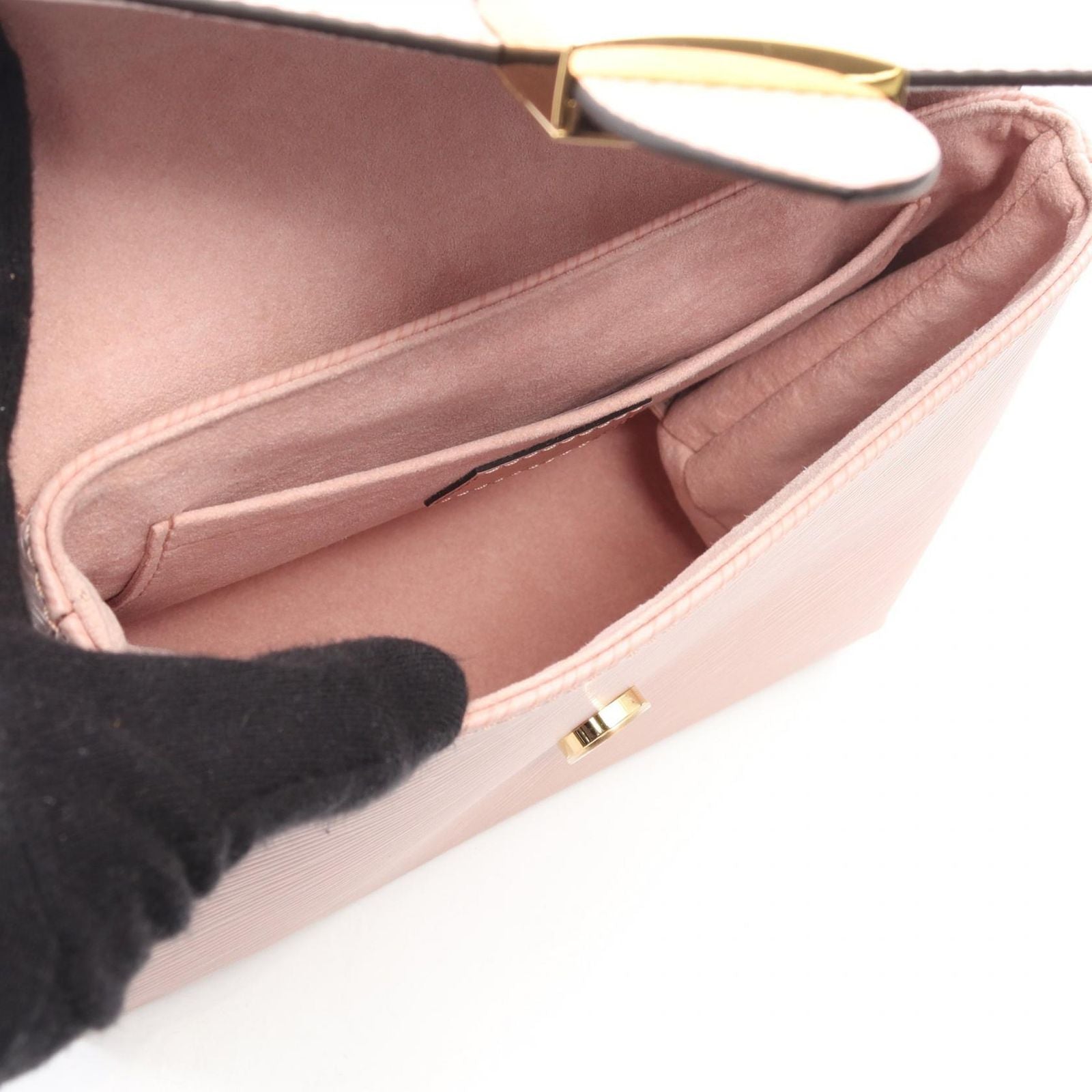 Louis Vuitton Handbag Rocky Bb Epi Rose Ballerine M52879 Rose Ballerine Leather