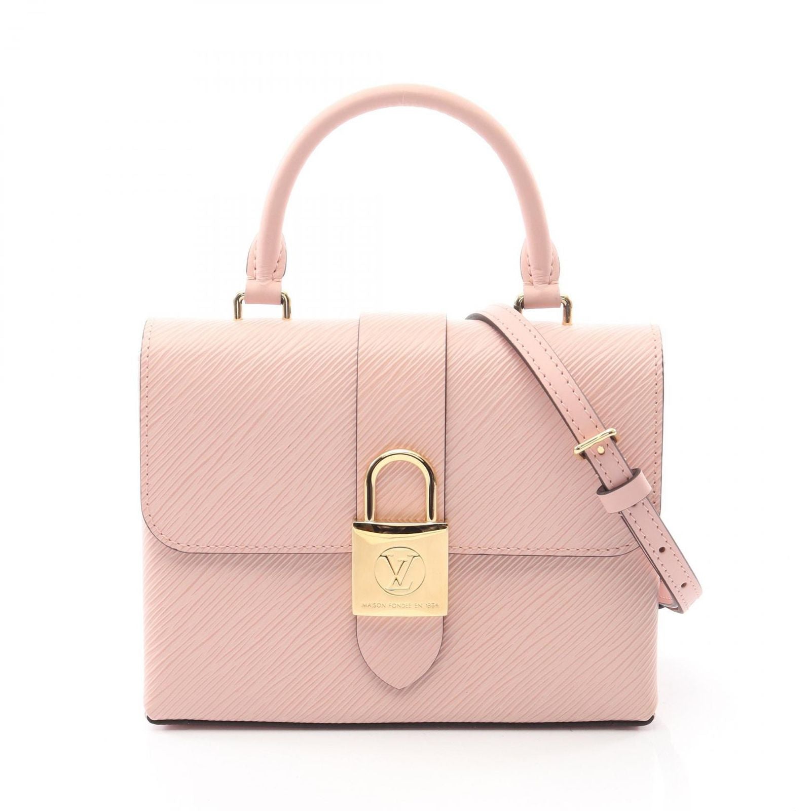 Louis Vuitton Handbag Rocky Bb Epi Rose Ballerine M52879 Rose Ballerine Leather