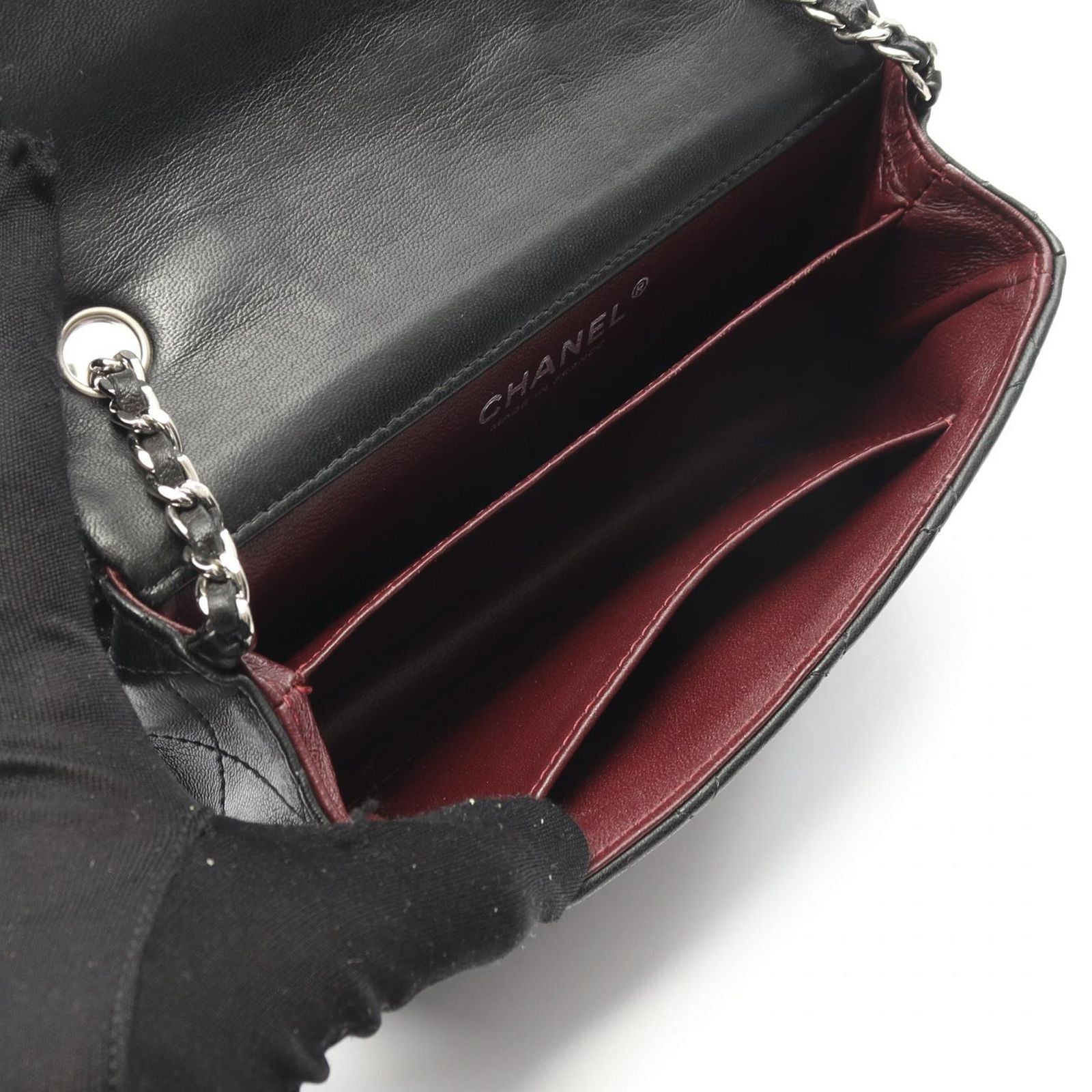 Chanel Shoulder Bag Extra Mini Matelasse A65050 Black Lambskin (sheep Leather)