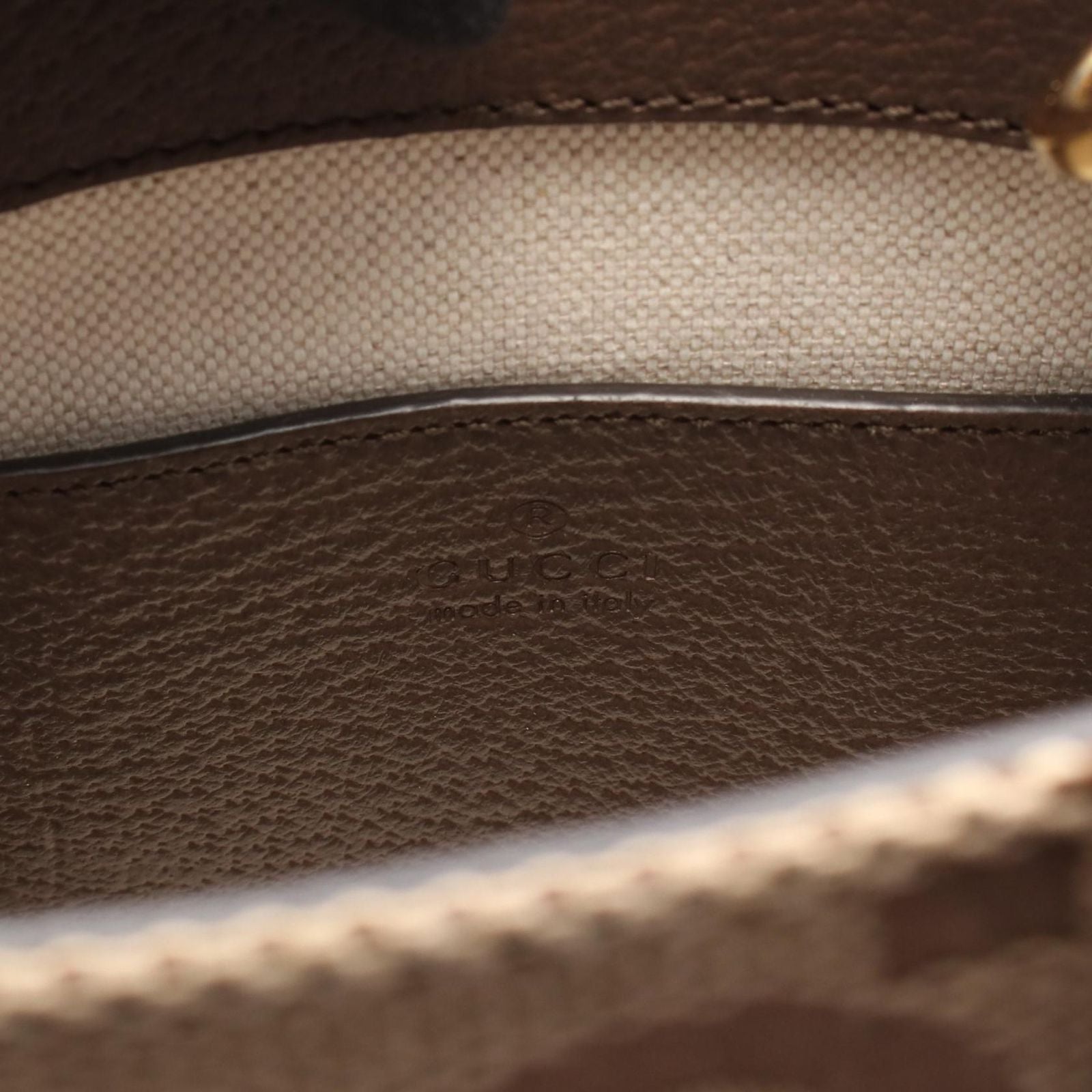 Gucci Tote Bag Jumbo Gg 699406 Beige/Dark Brown Canvas Leather Jumbo Gg Mini