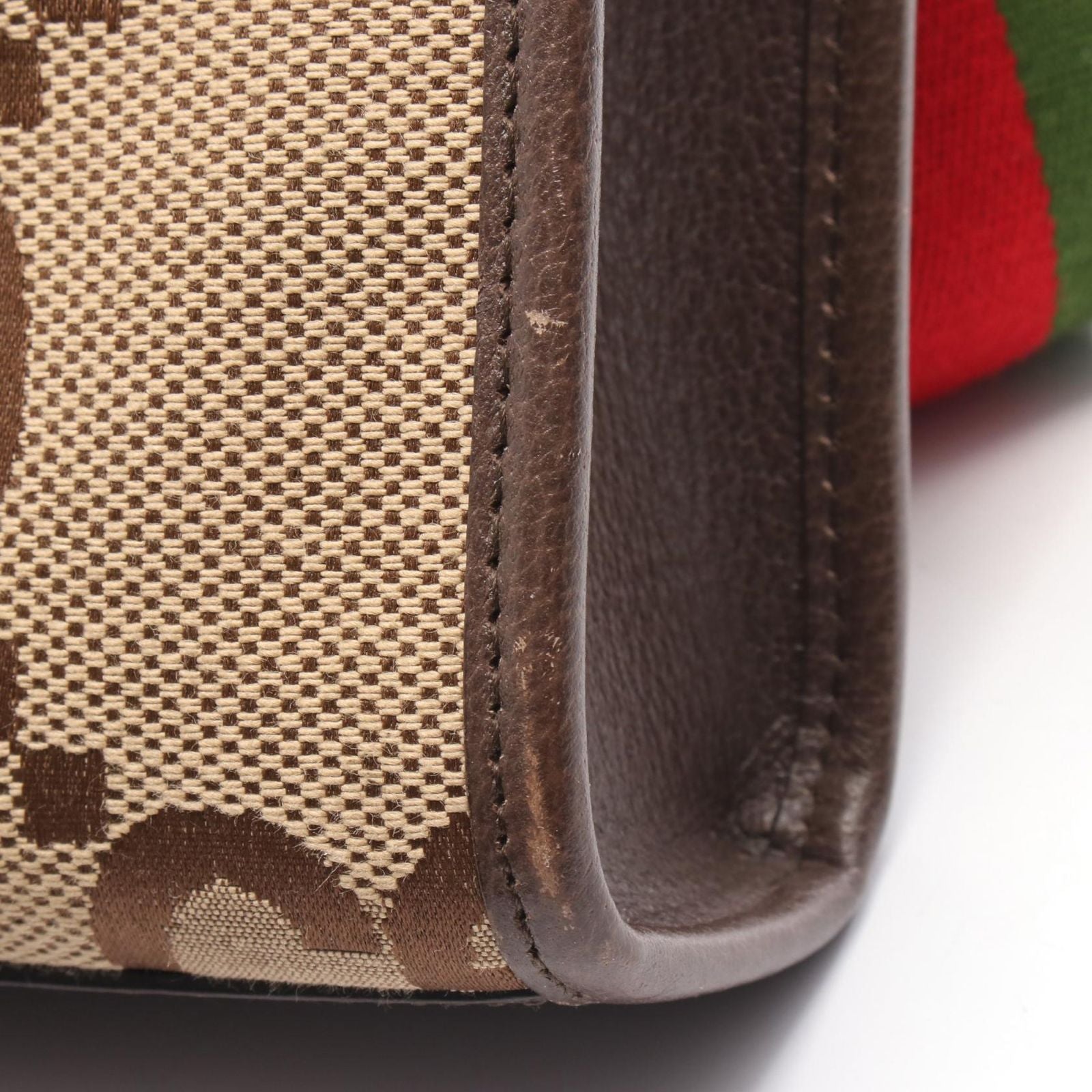 Gucci Tote Bag Jumbo Gg 699406 Beige/Dark Brown Canvas Leather Jumbo Gg Mini