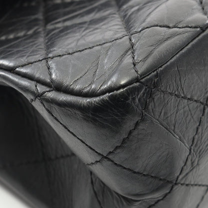 Chanel Shoulder Bag 2.55 Matelasse Maxi W Flap Black Calf (Cowhide) 2.55