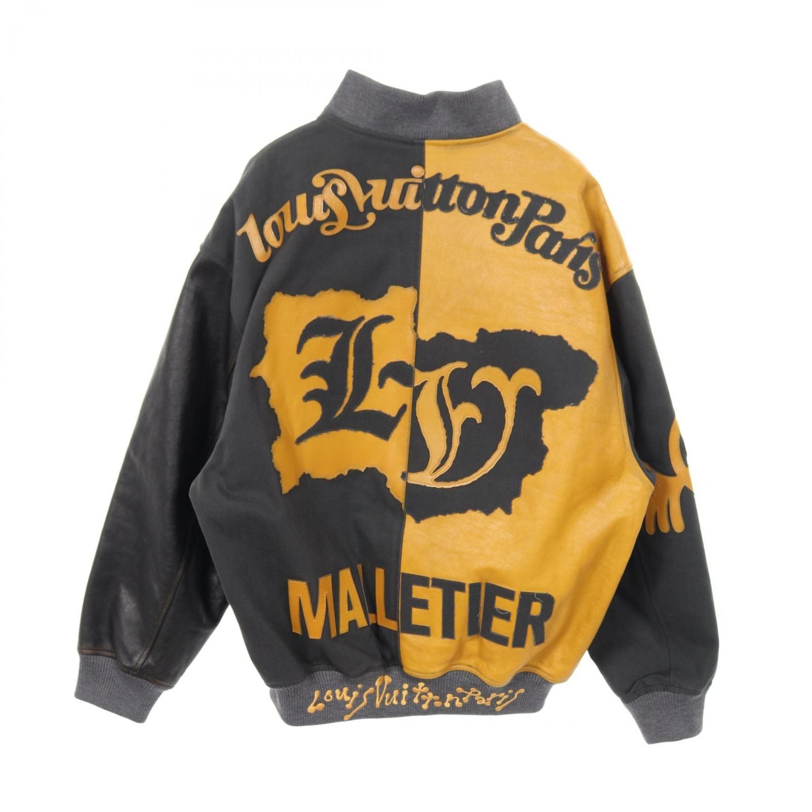 Louis Vuitton Blouson Mixed Camba Scuff the Bomber Jacket Leather Blouson Men's