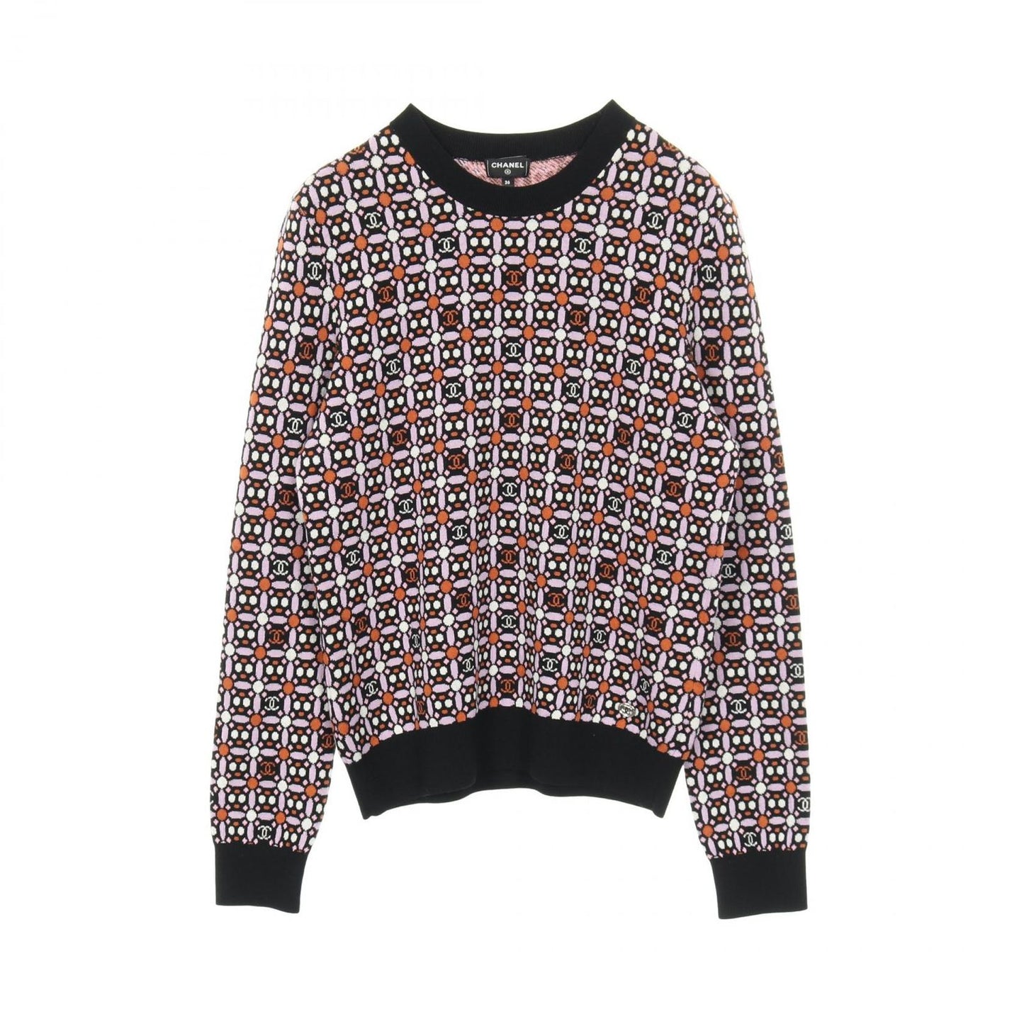 Chanel Knit Cocomark P75342k10799 Wool Cotton Knit Ladies a